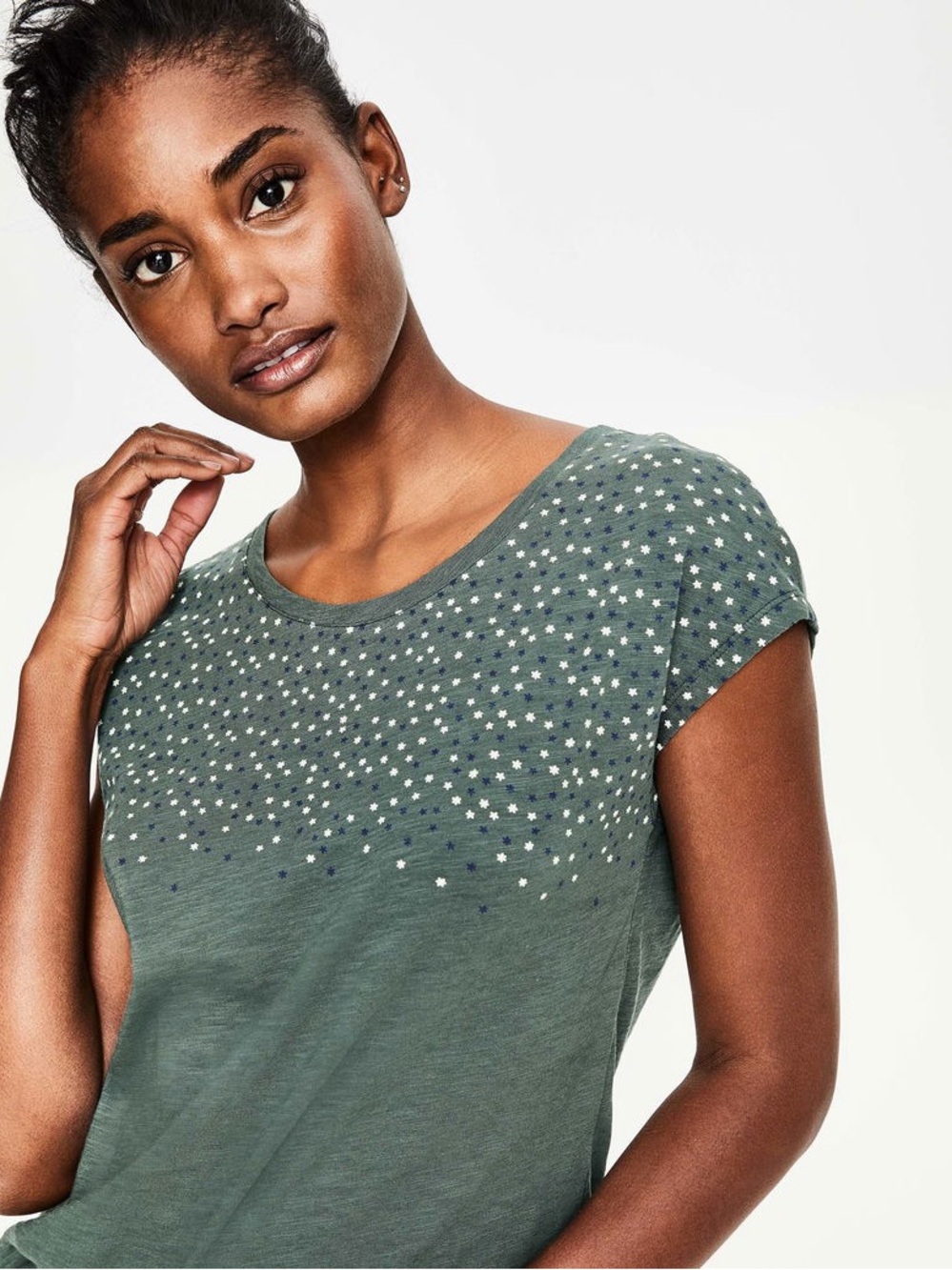 Boden Robyn Scattered Star Jersey Tee L